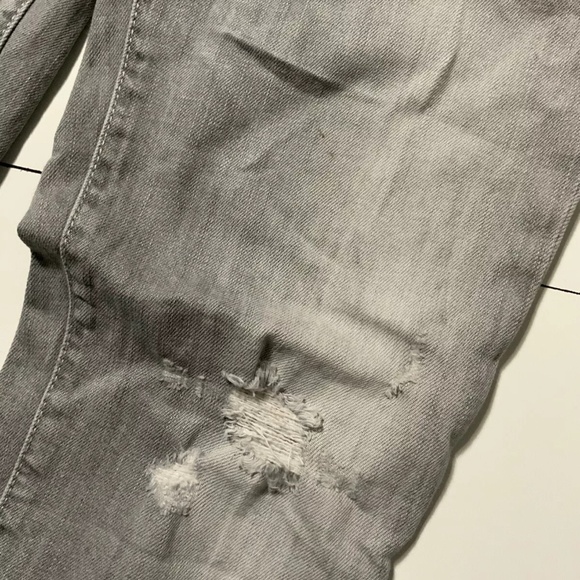 Dsquared2 Dsquared Super Skinny Cropped Gray Denim Destressed Jeans Italy 40 - Picture 9 of 10